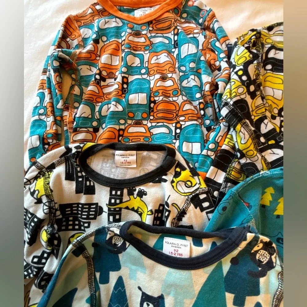 Polarn O. Pyret long sleeve tees, BUNDLE OF 5 SHIRTS!, size 92, 1.5-2 years